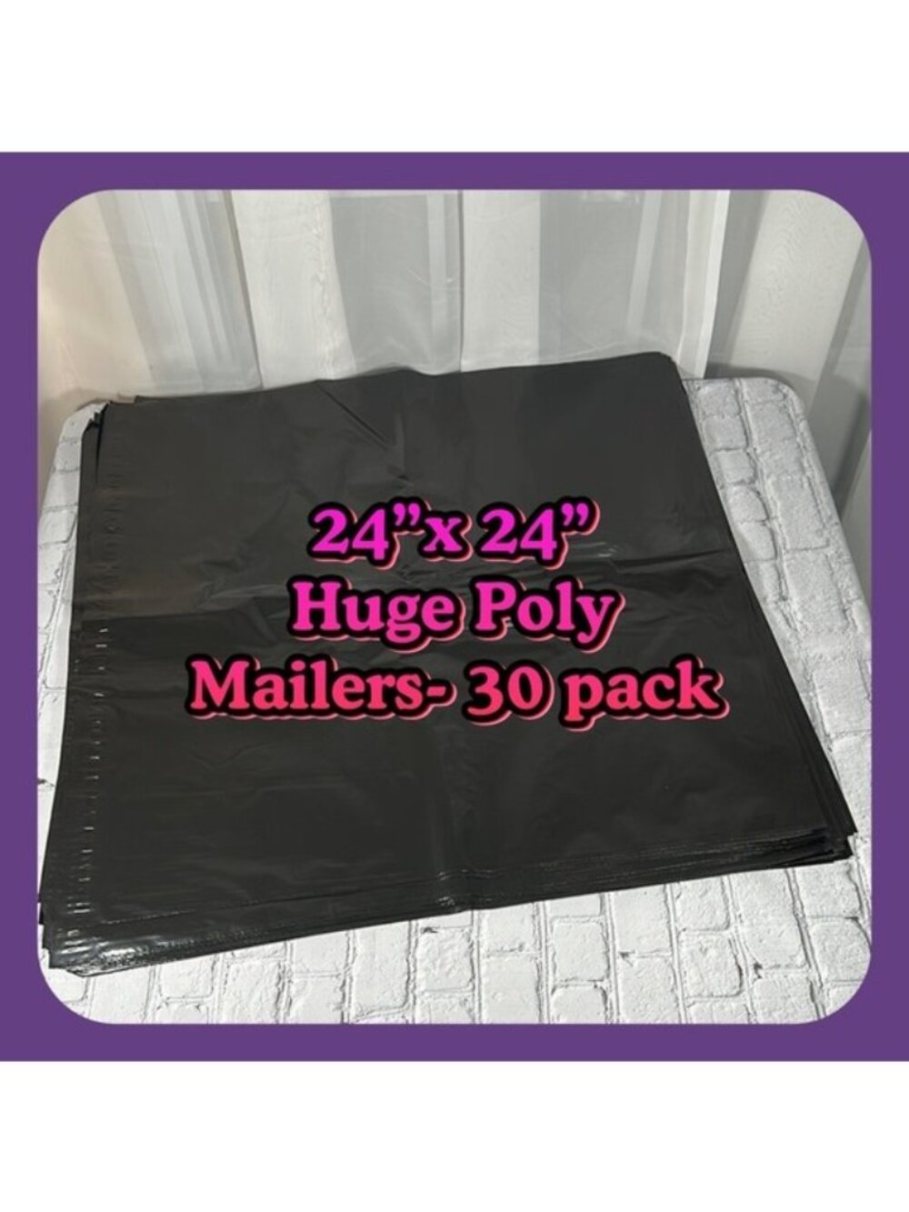 Huge Poly Mailer 24”x24” Black 30 mailers Big Poly Mailer